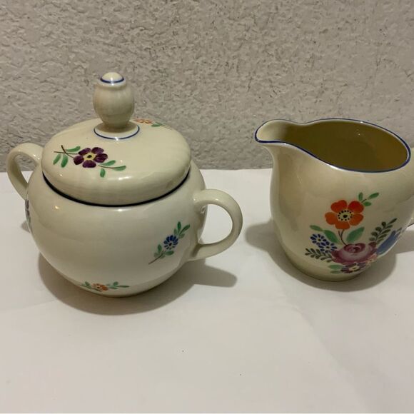 Seltmann Weiden Old Bavaria Porcelain Tea Set Hand Painted Folk Art (7 pcs) - Picture 10 of 16